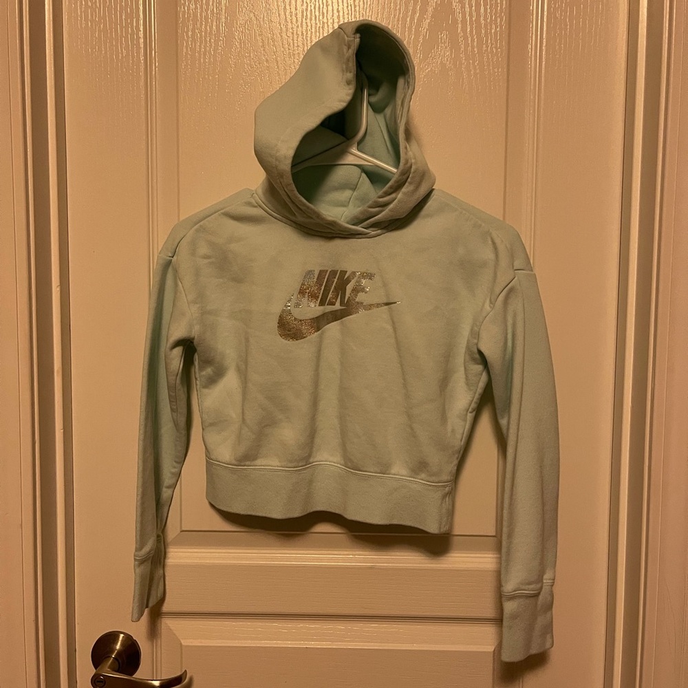 Girls Nike athletic set. Size Medium. Cotton Hoodie with wick dry shorts.